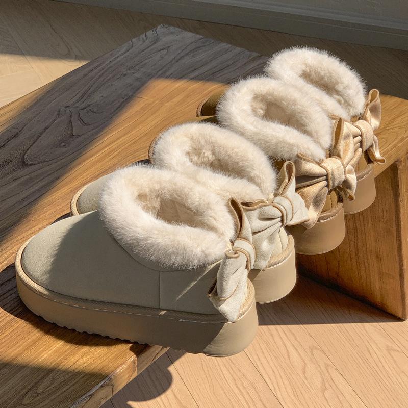 Thick-soled Cotton Slippers Women's All-inclusive Heel Winter Wear Warm Fashion Non-slip Velvet Indoor Home Cotton Shoes