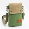 Women's Canvas Crossbody Phone Bag Color Block Triple Layer for Stylish Mobility