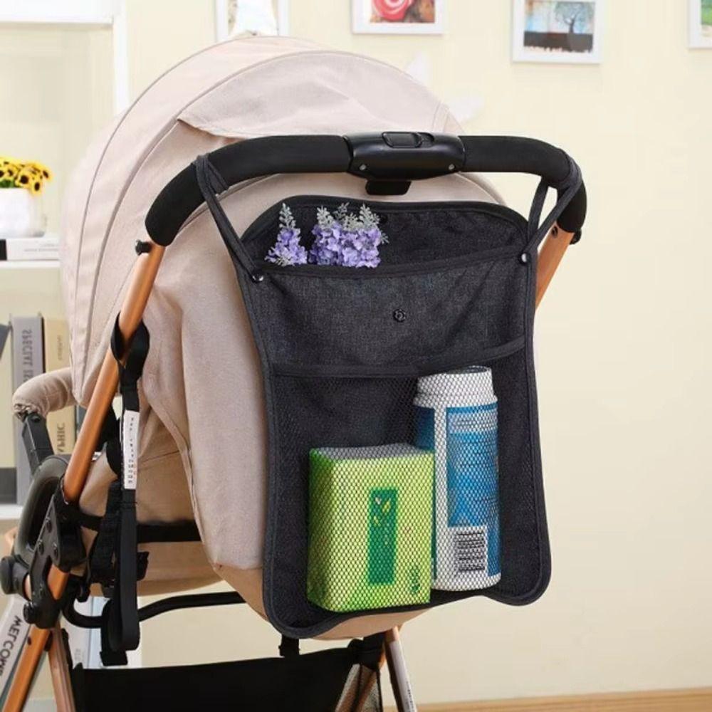2Pcs Double Pockets Carriage Pram Storage Bag Multifunctional Mommy Organizers  Outdoor