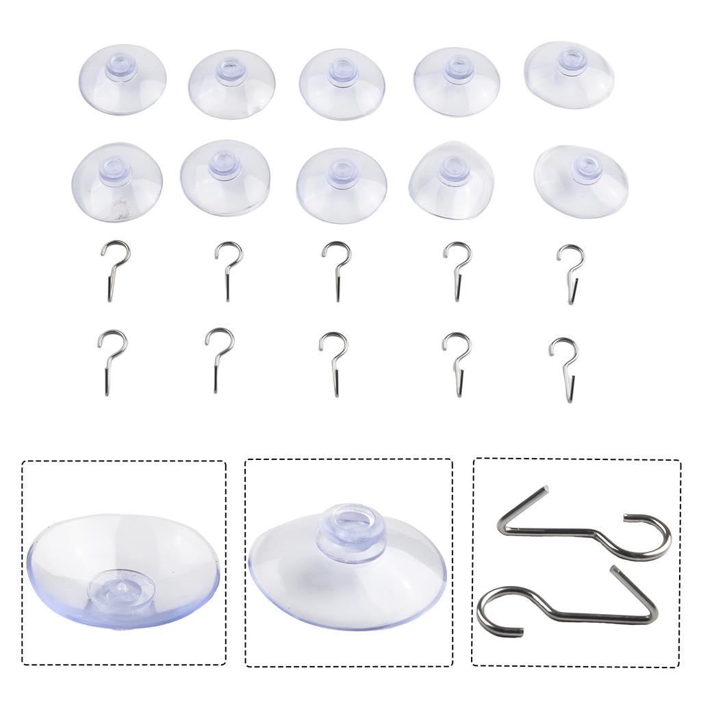 Suction Hooks Plastic Glass Suction Cups Bathroom Kitchen Towel Large