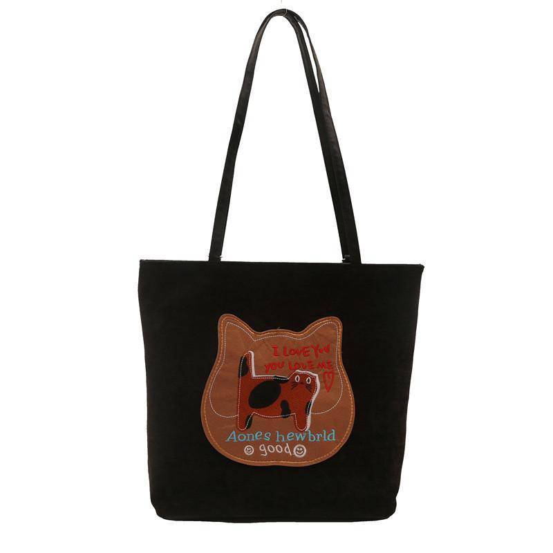 

Trendy Vintage Large Tote Bag For Women Soft Cotton Material Ideal For Daily Use In Multiple Colors StyleA
