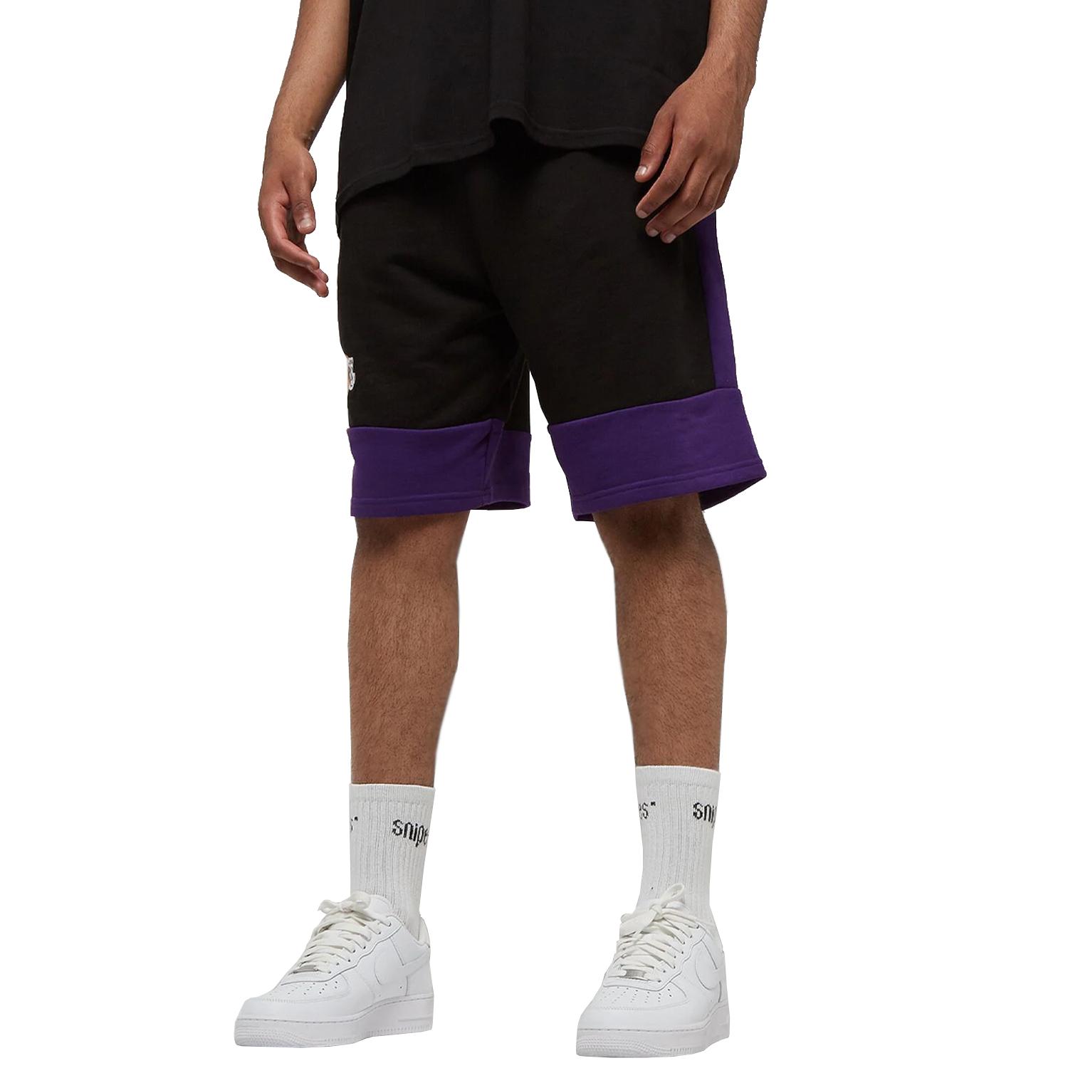New Era NBA Color Block Short Lakers, pantaloncini neri da uomo L nero