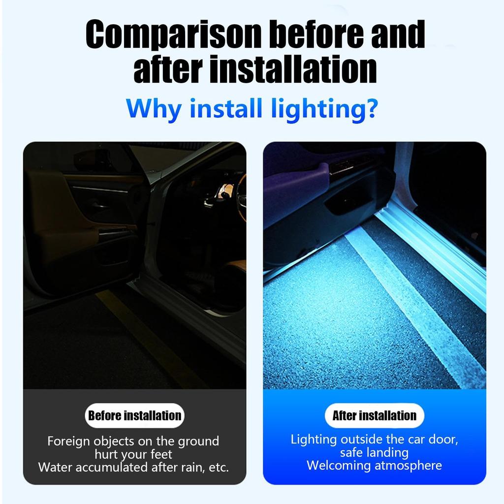 Auto Tür LED Licht, Auto Türlicht, Drahtlose Auto Türlampe Warnlicht, Tür
