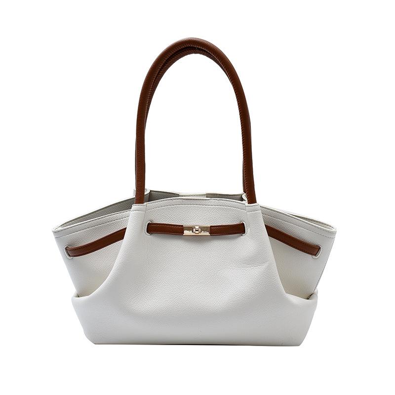 

Сумка большой вместимости для поездок на работу, женская новая весенне-летняя контрастная сумка на плечо/подмышку, модная портативная сумка-тоут для выхода в свет