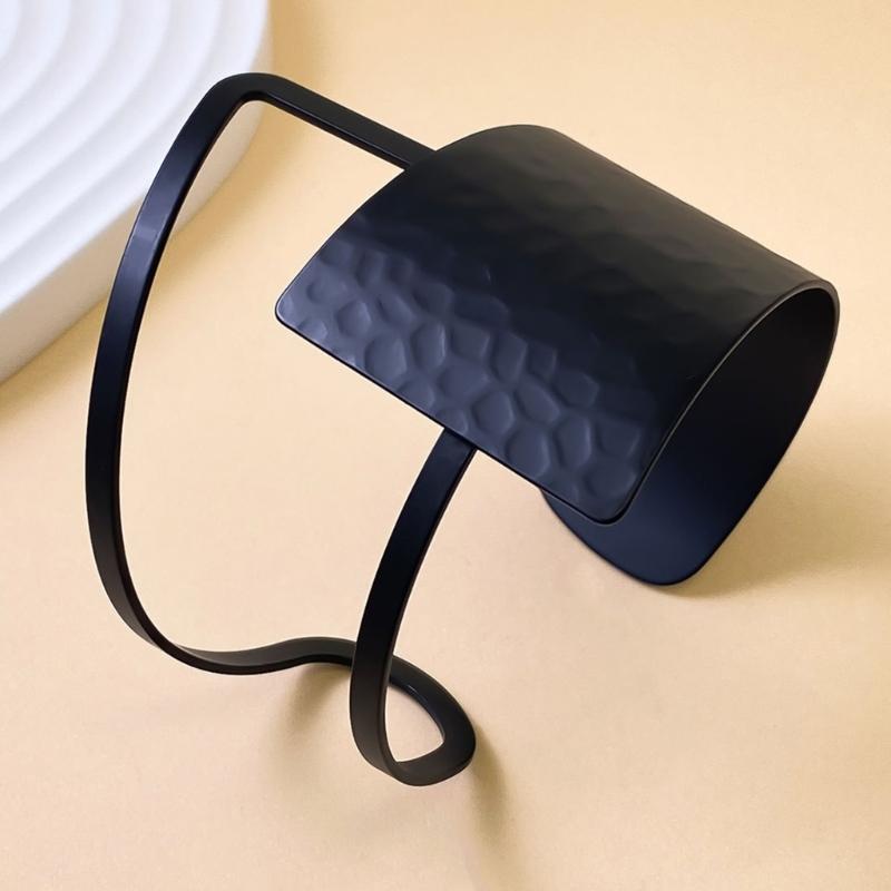 Irregular Open Cuff Bracelet for Women Exaggerated Wristchain Adjustable Bangle Geometric Jewelry Festival Accessories