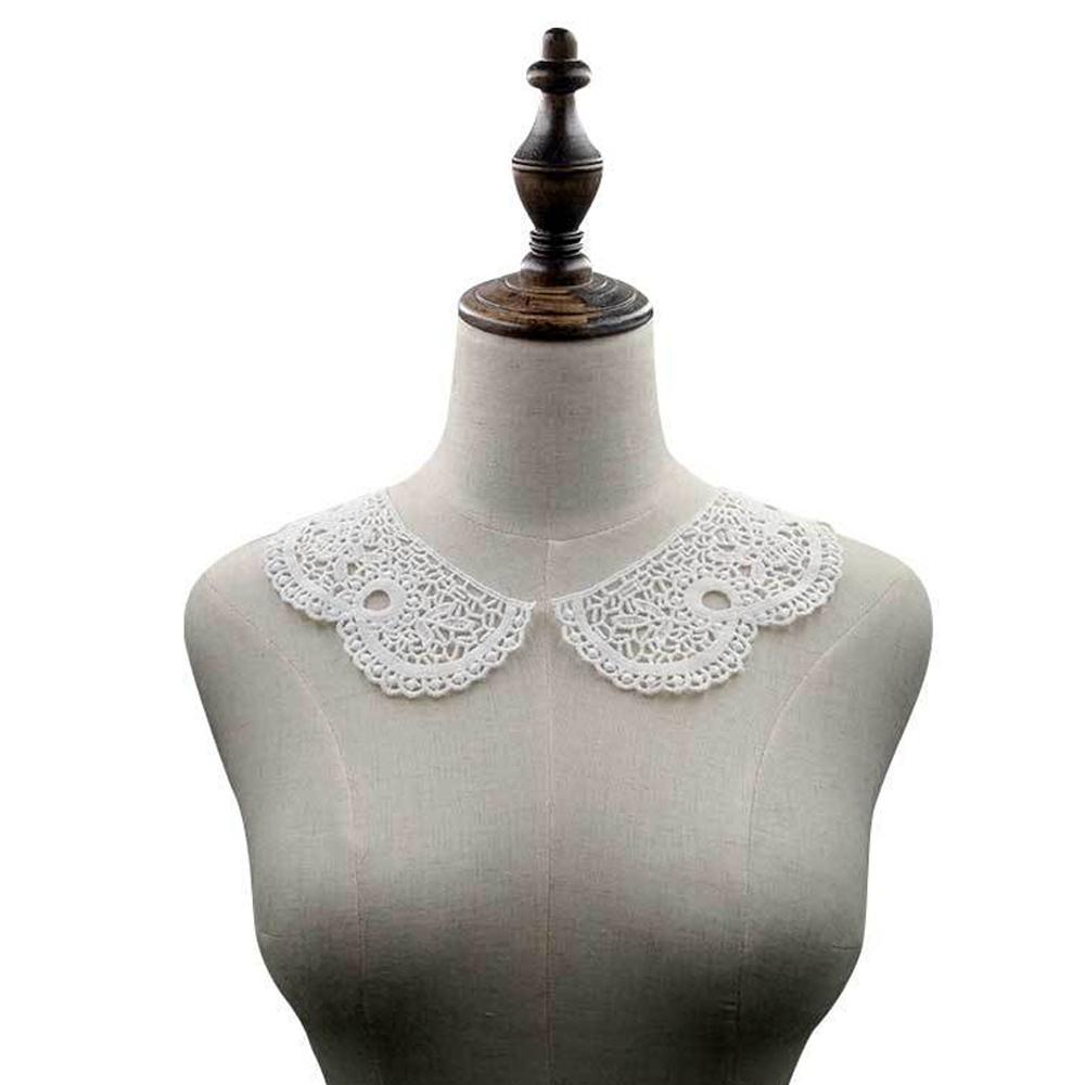 White Black Neckline Fake Collar Embroidery Lace Fabric False Collars Diy Applique Collar Blouse Collar Stand Detachable Collar