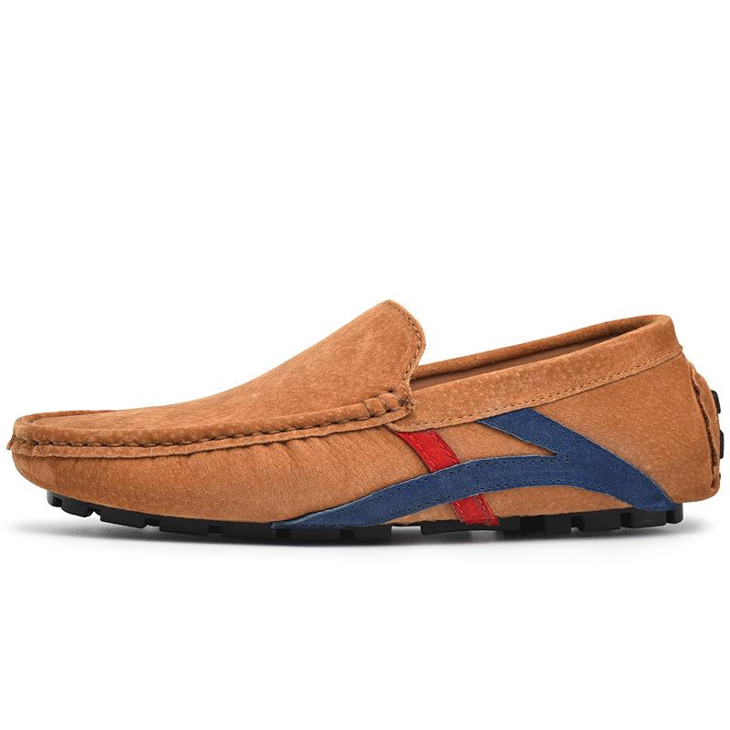 Übergröße 48 Herren Freizeit-Echtleder-Slipper und Mokassins