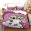 Kawaii Cartoon Owl Duvet Cover Set Full Queen King Size Owl Bedding Set For Girls Boys Brown Owl Cartoon Animal Comforter Cover
