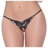 Sexy Lingerie Womens Panties Lace Sequins Embroidery Open Crotch Briefs Thong Transparent T Pants Underwear Ladies Pantys