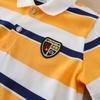 Polos Rayés pour Garçons 5-12 Ans Enfants Été Manches Courtes Col à Revers T-shirt Décontracté avec Badge Haut Uniforme Scolaire Enfant T-shirt