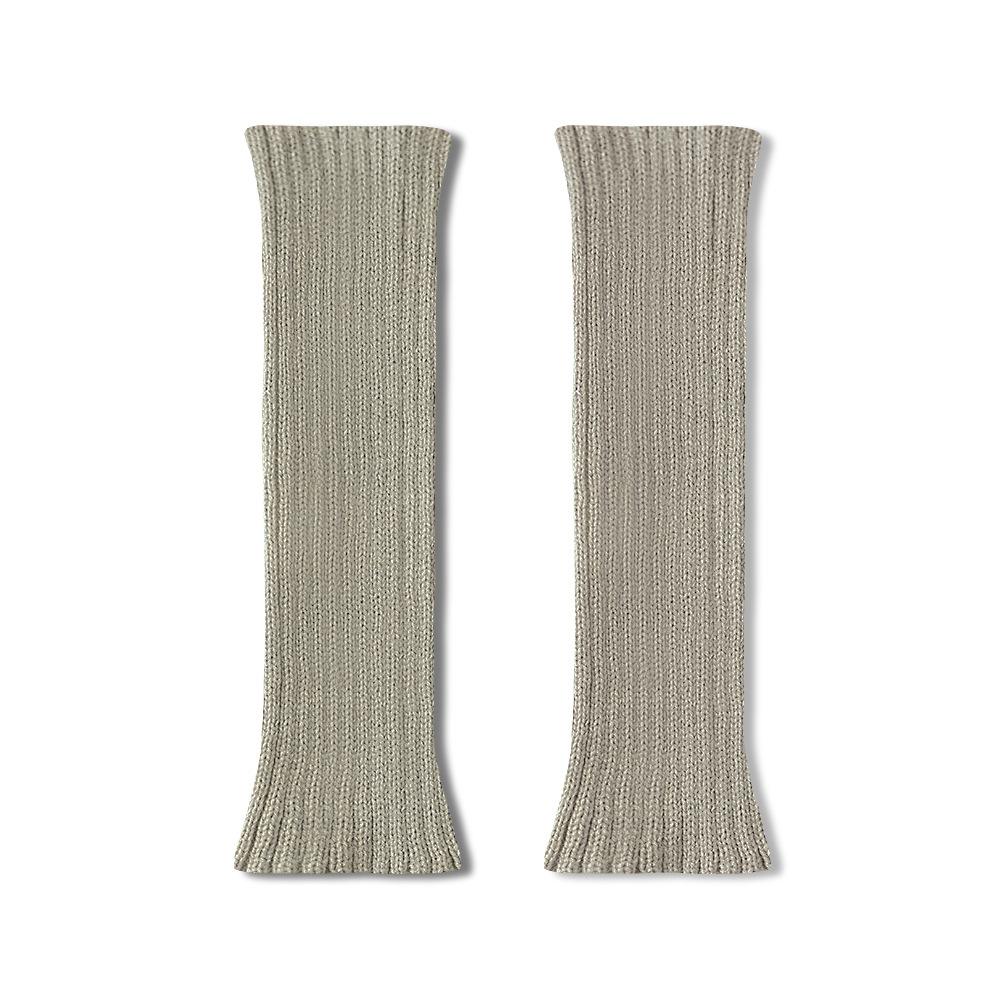 Knitted Sock Snow Boots for Women In Spring and Autumn, Grey Leg Warmers for The Calves, and Warm Pile Socks for Autumn and Winter