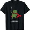 Huzzah Kikker Ridder Grappig Zwaard Meme Citaat T-shirt