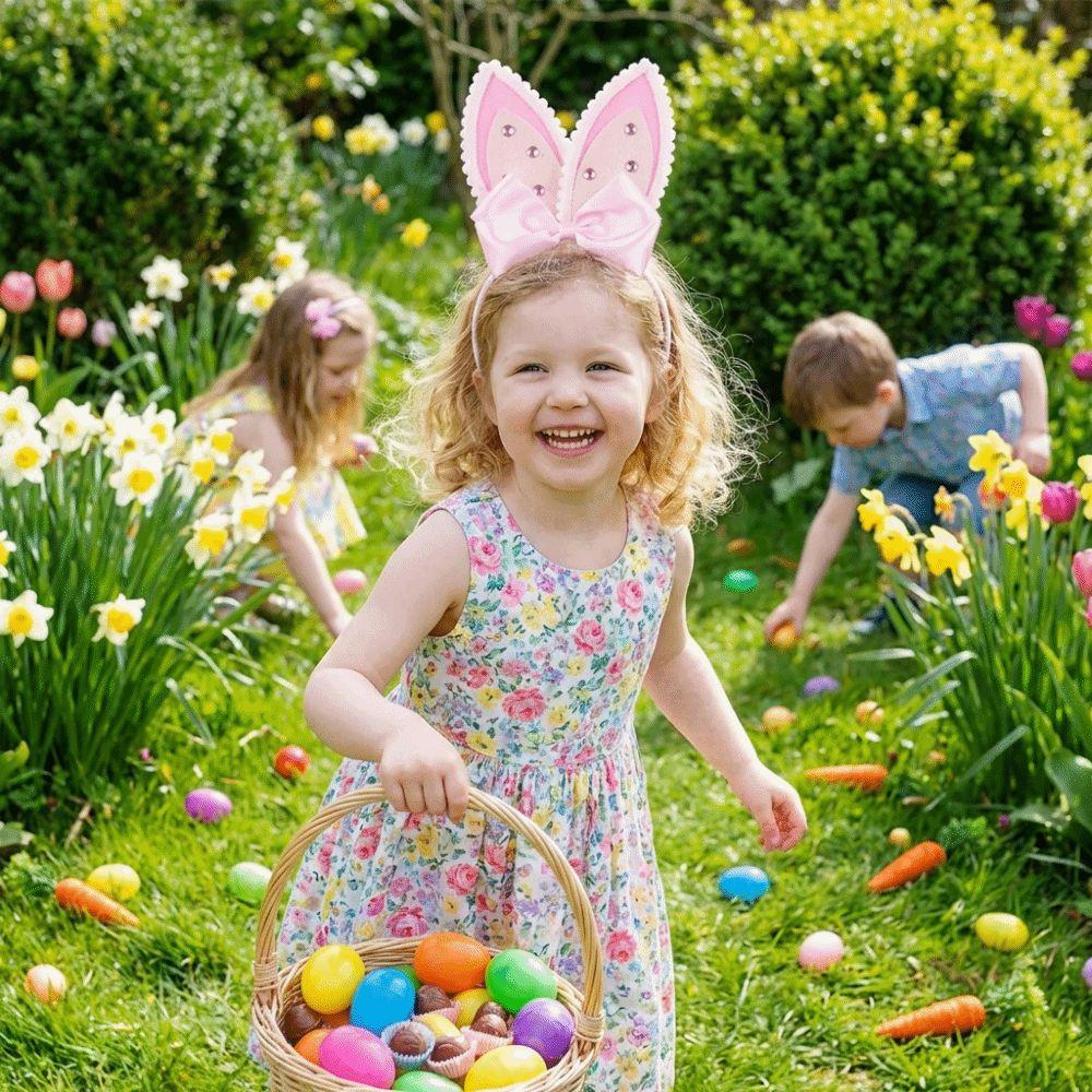 Plush Easter Headpiece Non-slip Rabbit Ear Hair Hoop Bunny Ear Headband  Cosplay Event