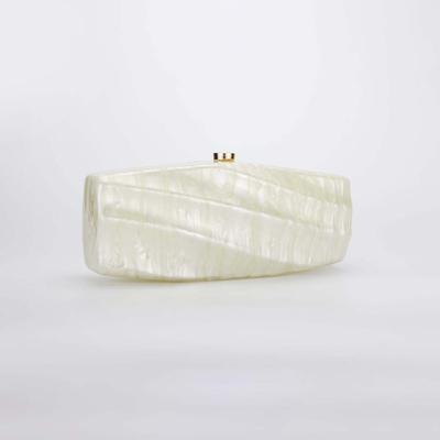 Ladies Striped Pressing High-End Celebrity Acrylic Bag Fashion Wedding Dinner Clutch Bag