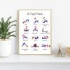 Morning Yoga Routine Canvas Painting Exercise Yoga Poses Posters and Prints Modern Wall Art Picture for Gym Yoga Studio Decor