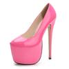 Sexy 18cm Ekstreme Høye Hæler Sko Kvinne Plattform Svart Rød Rosa Hælede Pumps Dame Stor Størrelse Stripper Fetish Dans Bryllupssko