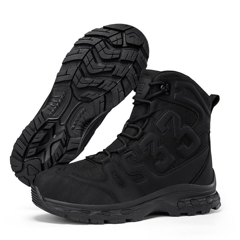 

Plus Size Men s High-Top Tactical Hiking Boots for Outdoor Sports and Mountaineering 44 чорний