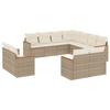 VidaXL Garden Lounge Set with Cushions 11 Pcs, Patio Sofas, Patio Furniture Set, Outdoor Furniture, Beige 3258901