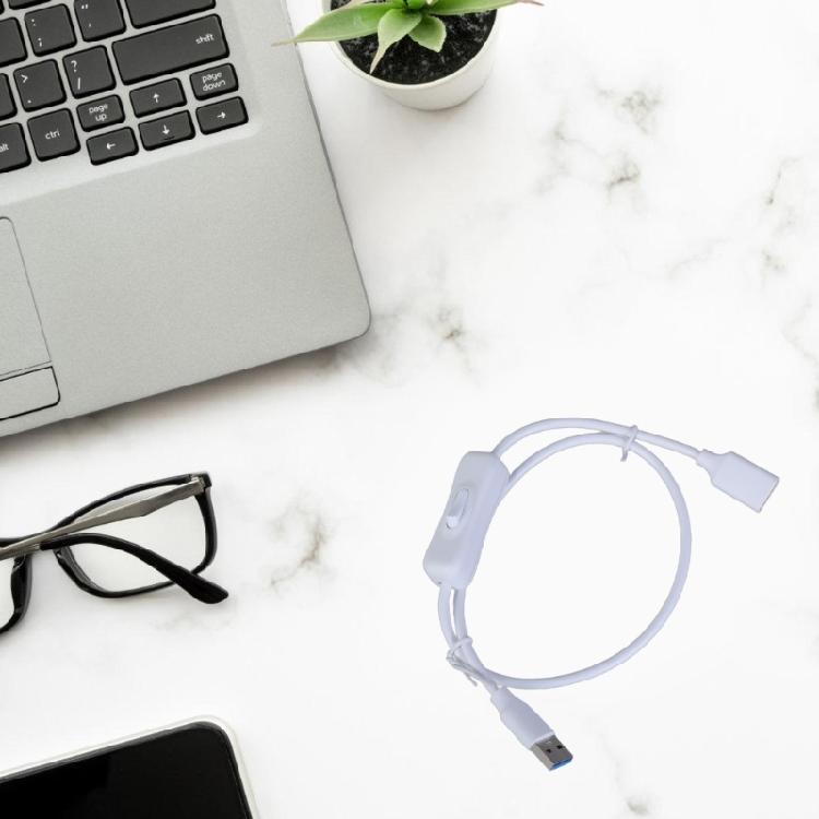 USB3.0 Extension Cable with On/Off Switches Male to Female for Quick Data and Power Access in Home and Office