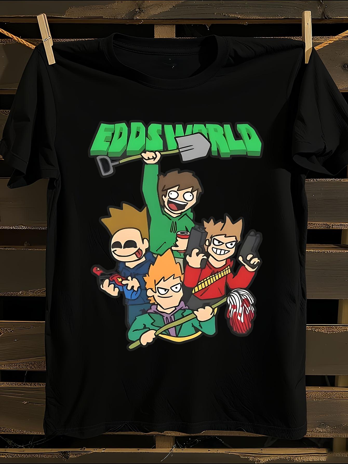 Anime Tshirt Anime Eddsworld TV Series Vintage Graphic Ts... L