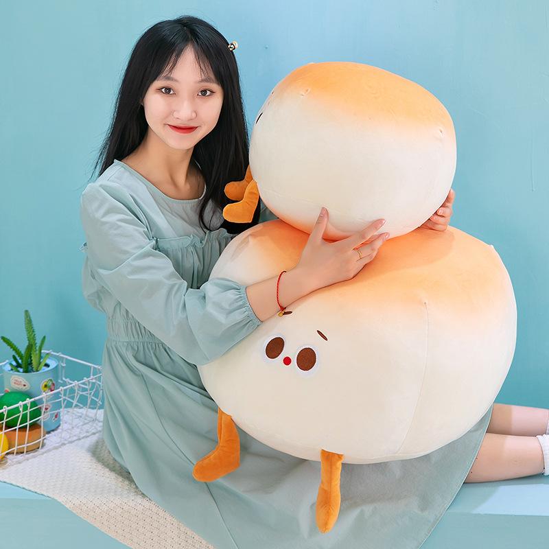 Creative Soft and Cute Steamed Buns Dolls Home Decoration Children's Sleeping Pillows Large Dolls for Girls' Holiday Gifts