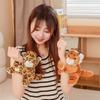 Rabbit Leopard Animal Slapping Wristband Koala Tiger Plush Hand Ring  Children Game Props