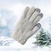 Winter Thickened Velvet Finger-covered Gloves Knitted Anti-freeze Warm Life Touch Screen Magic Gloves