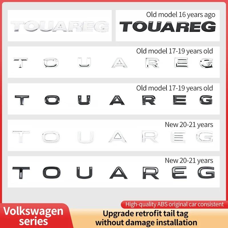 BHMTQ1 ABS Car letter Sticker For VW Volkswagen TIGUAN TOUAREG SAGITAR Logo 2016-2024 Decorative Rear Trunk Emblem Badge Sticker