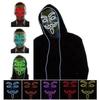 Led Light El Up Mask V For Vendetta Anonymous Guy Fawkes Costume Cosplay Props