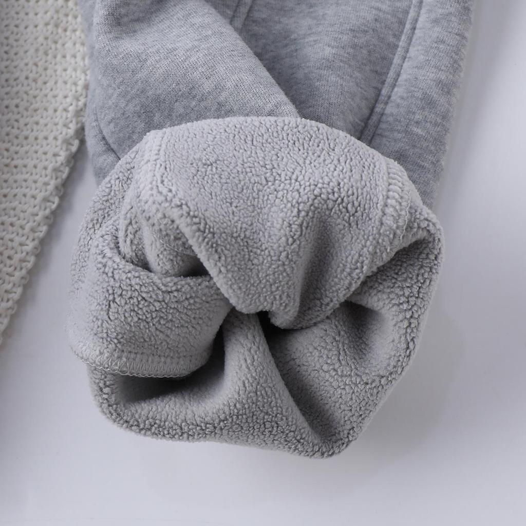 Winter 2025 Girls' Fleece-Lined Bowknot Sweatpants - Thick Casual Pants for Autumn/Winter