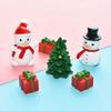 10 Pcs Mini Snowman Santa Outdoor Christmas Decor Miniature Decorations Ornament Micro Landscape Small