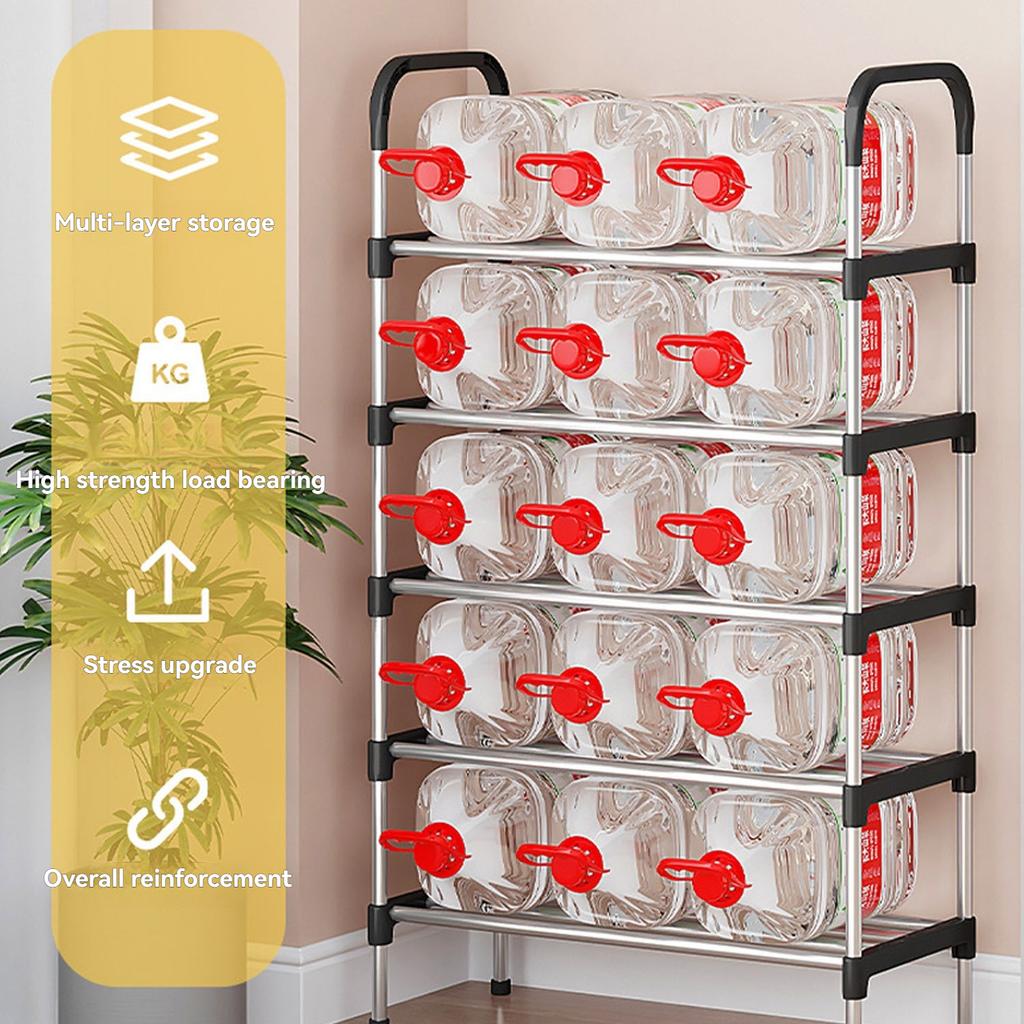 Five-layer plastic shoe rack Shoe Rack Household Simple Metal Shoe Rack Shoe Storage Box Shoe Cabinet Storage Slippers Multi-Layer Door Frame Shoe