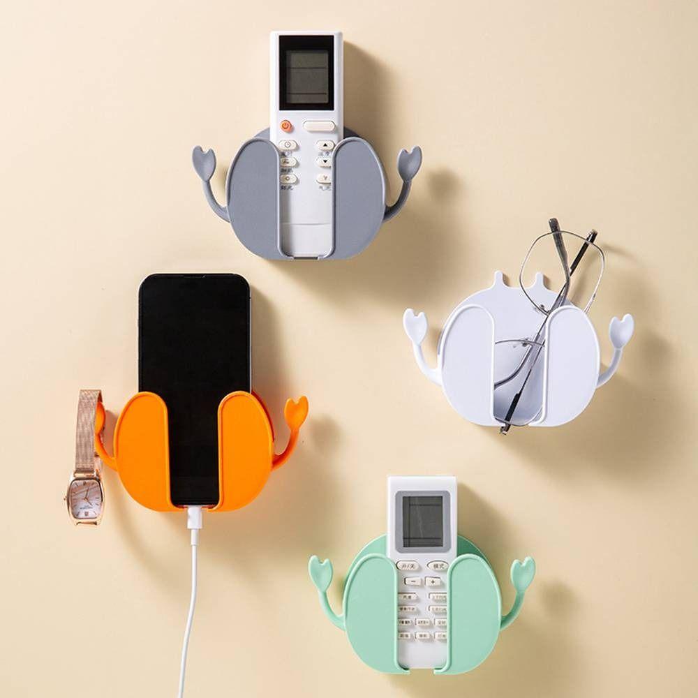 

Hook Multifunction Wall Mounted Remote Control Organizer Storage Phone Charging Holder