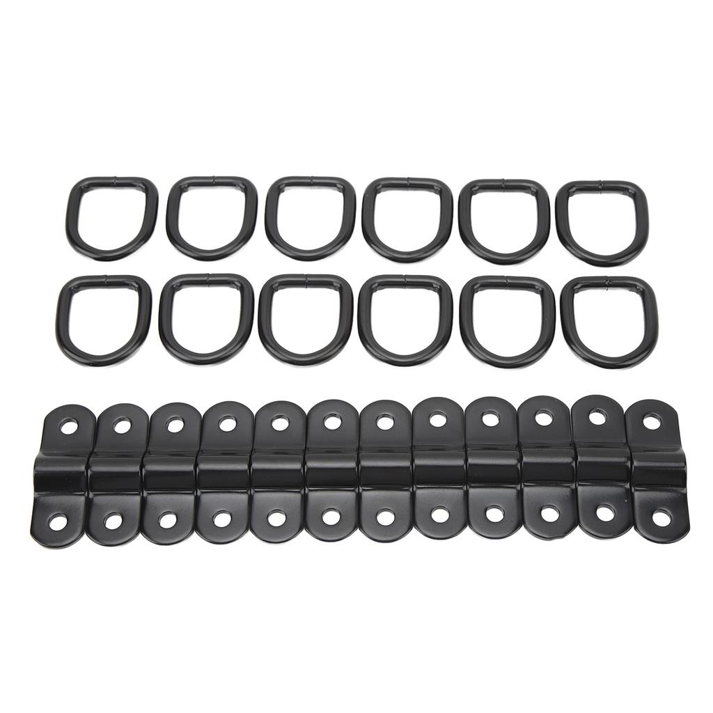 12Pcs Tie Down D Rings Surface Mount Heavy Duty Lashing Ring for Trailers Trucks RV Campers Vans ATV SUV Boats