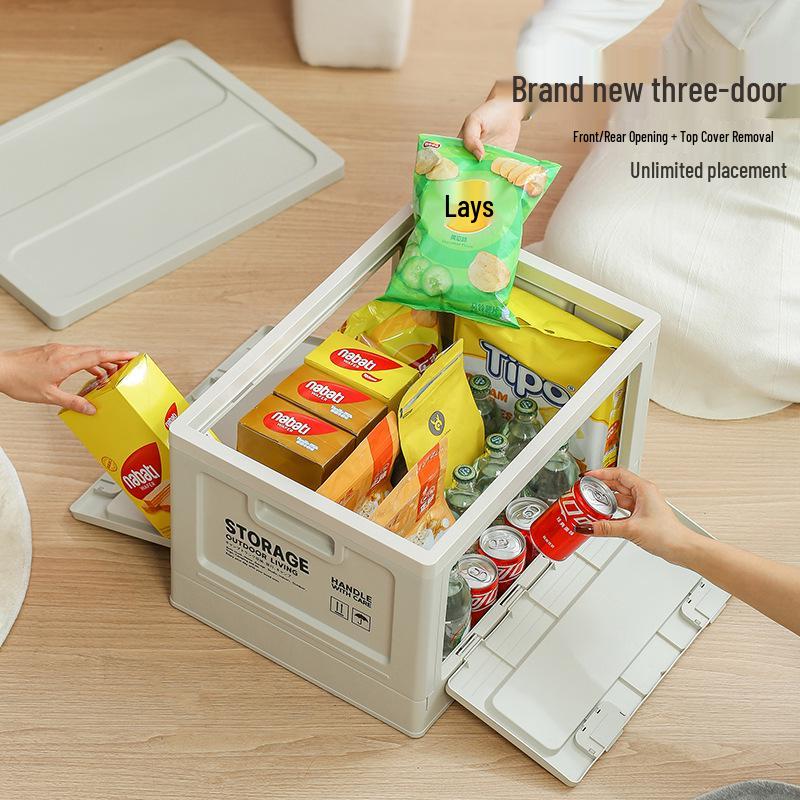 Foldable Plastic Storage Box for Clothes, Books, and Toys