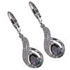 Fashion Women Shiny Water Drop Leaverback Earrings Gift