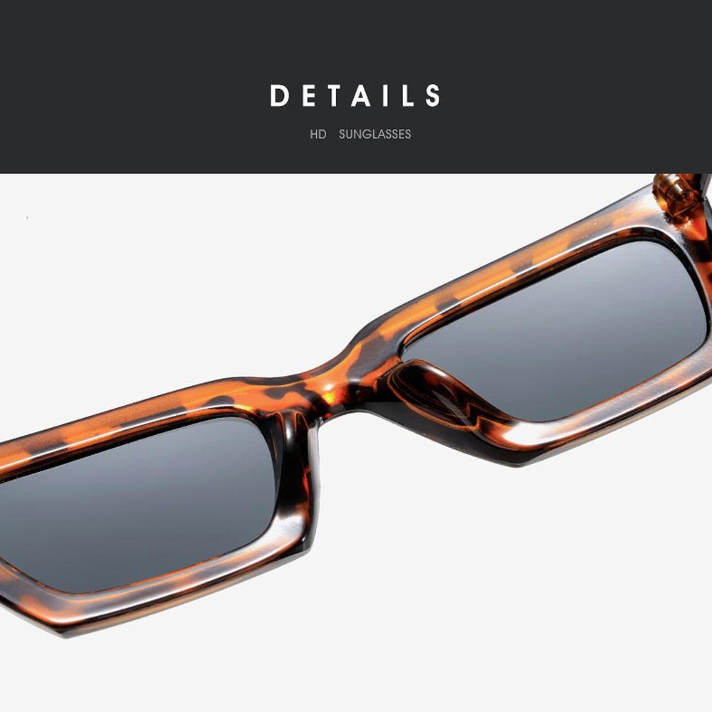 Sun-Protective Driving Glasses Punk Black Shades Glasses Square Frame Sunglasses  for Women Men