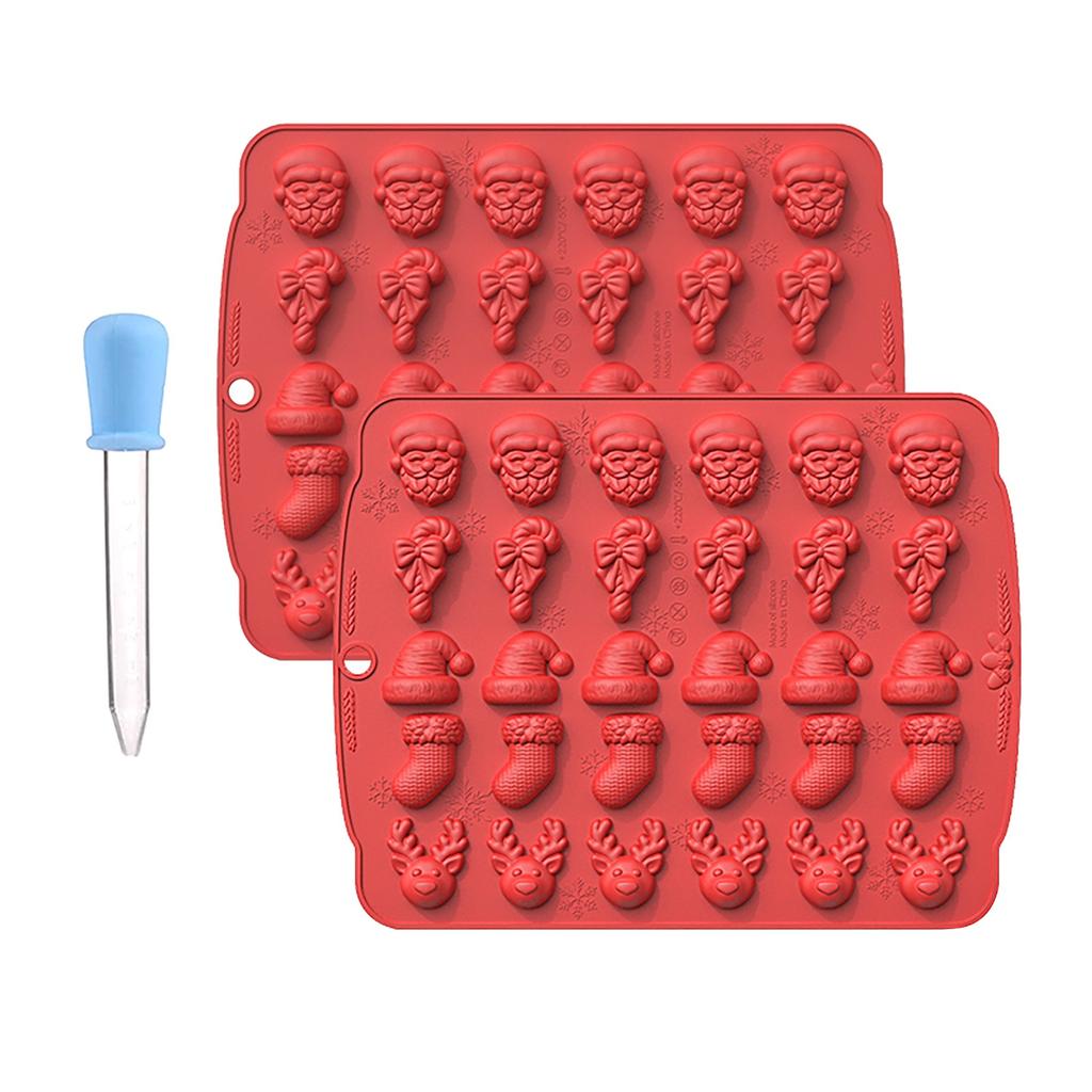 Christmas  30 Capacity Silicon  For Dessert Chocolate Fudge Reusable