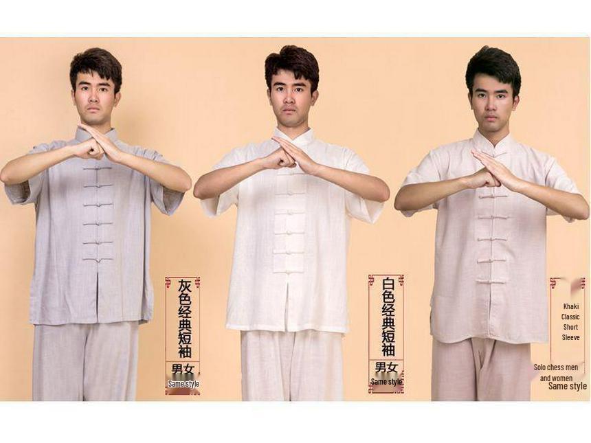 Xiaoheshan Tai Chi Baumwolle Leinen Kampfsportkleidung für Männer & Frauen - Frühling/Herbst Kollektion, Perfekt für das Training im mittleren und höheren Alter