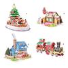 Kreative Weihnachts-Puzzle-Bastelsets für Kinder Handgefertigte Papierornamente Feiertagsdekoration Papierkarten Puzzles