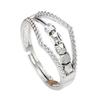 Angst Stressabbau Ring Sieben Perlen Offener Ring Schmuck Geschenk Stimmungsringe