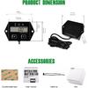 Yooreal Digital Inductive Tach Hour Meter,RPM Gauge Meter Tachometer For Lawn Mower Scooter Dirt Bike Tractor Generator Air Compressor Marine