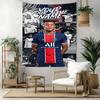 Mbappe individualus Jūsų vardas Sienos dekoras Gobelenas Menas Gyvūno atminimui Gimtadienio Vestuvių Šventės Fonas Šeimos Dovana