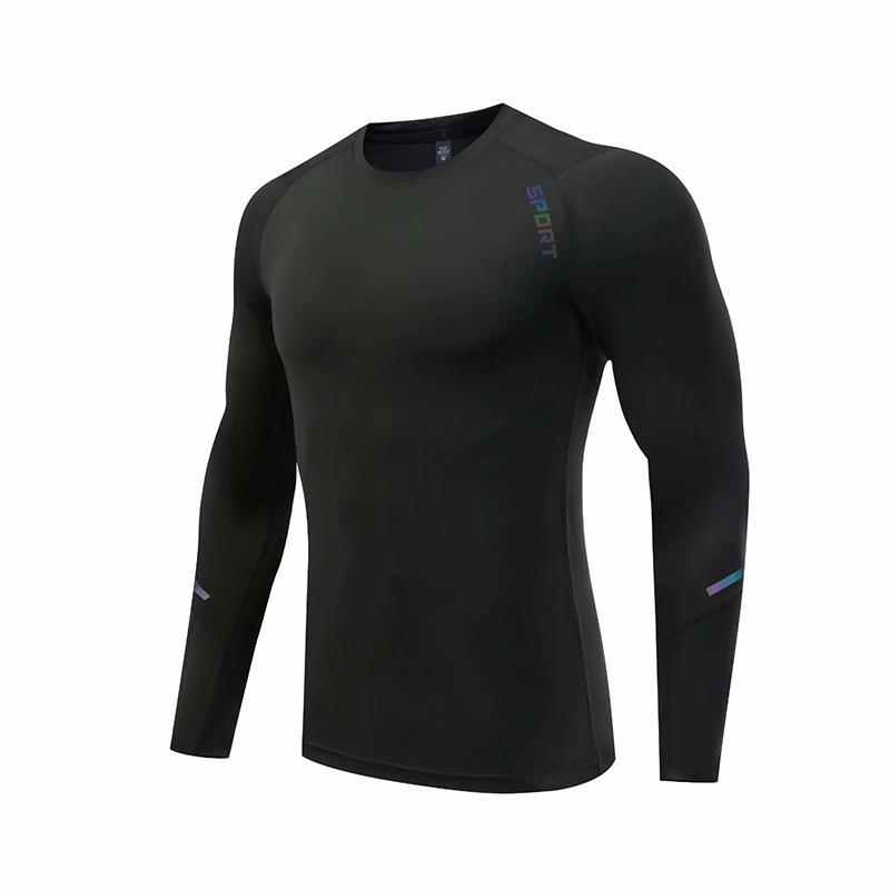 Men's Quick-Dry Compression Long-Sleeve Shirt for Sports Fitness and Training