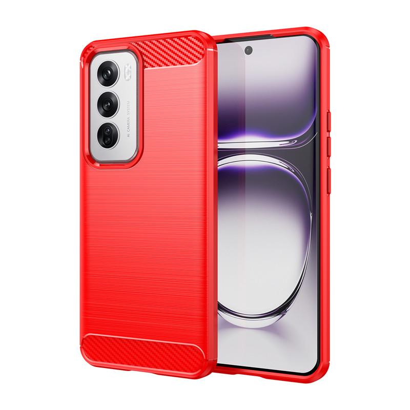 

For OPPO Reno12 Case OPPO Reno12 5G Cover Soft Silicone Bumper Shield Protective Back Phone Cases For OPPO Reno 12 Pro Funda ForReno12 Pro Global красный