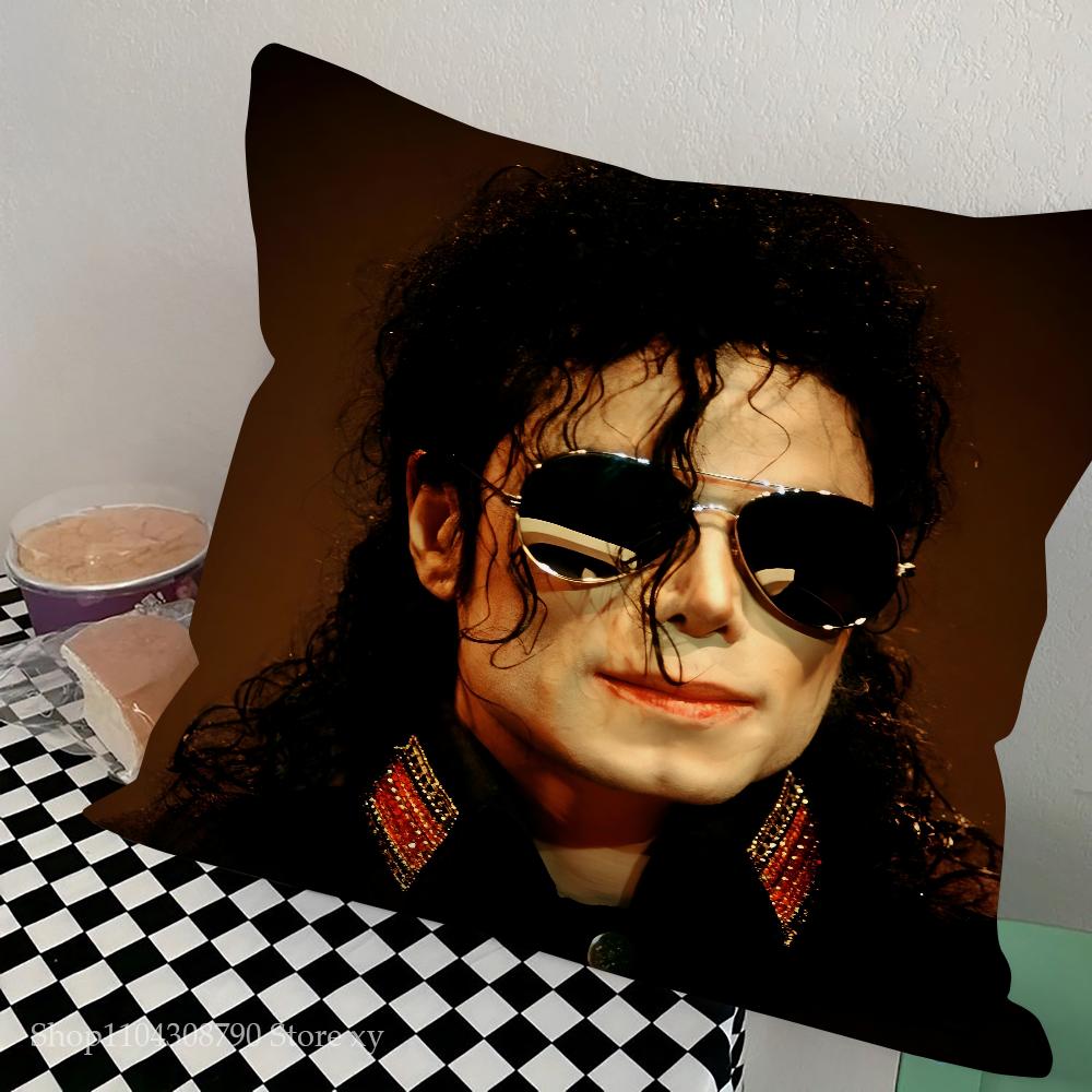 Povlak na polštář M-Michael Jackson Čtvercový polštář Ložnice Pohovka Volný čas Pohodlný polštář Auto Obývací pokoj Domácí dekorace