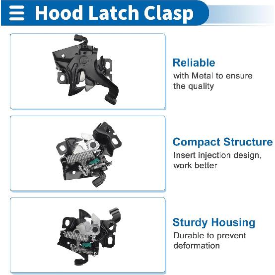 Hood Latch Assembly for Honda Odyssey 3.5L 2014-2017 Engine Hood Latch Lock Release No.74120TK8507 1 Pcs