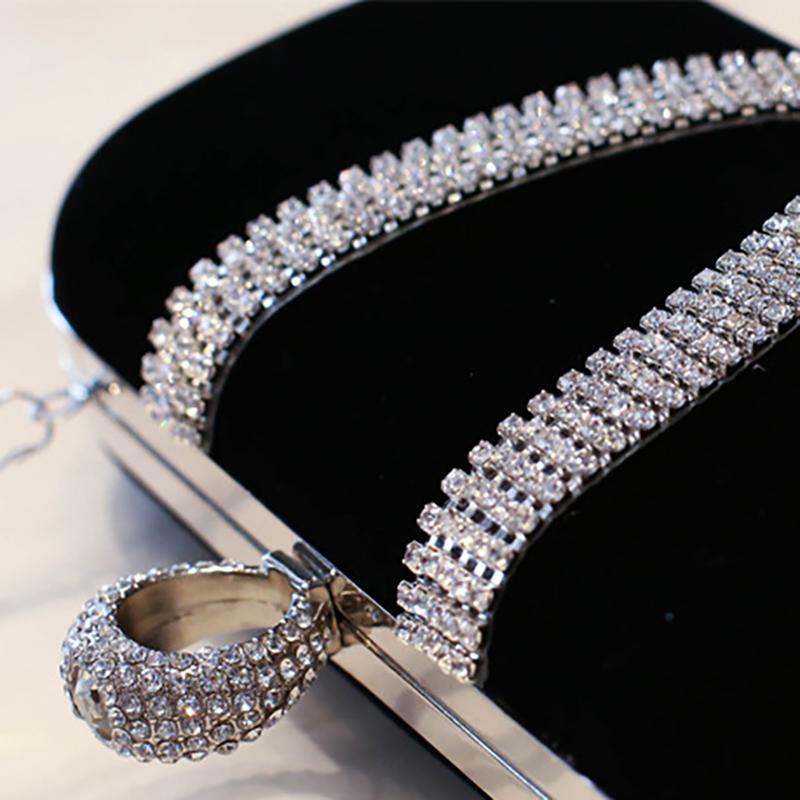 Rote Flanell Strass Tasche Samt Abendtaschen Crossbody Elegante Party Clutch Bling Schulter Damen Tasche Diamant Handtasche