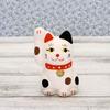 Craftsman House Seto Ware Lucky Spotted Maneki-neko (Lucky Cat)