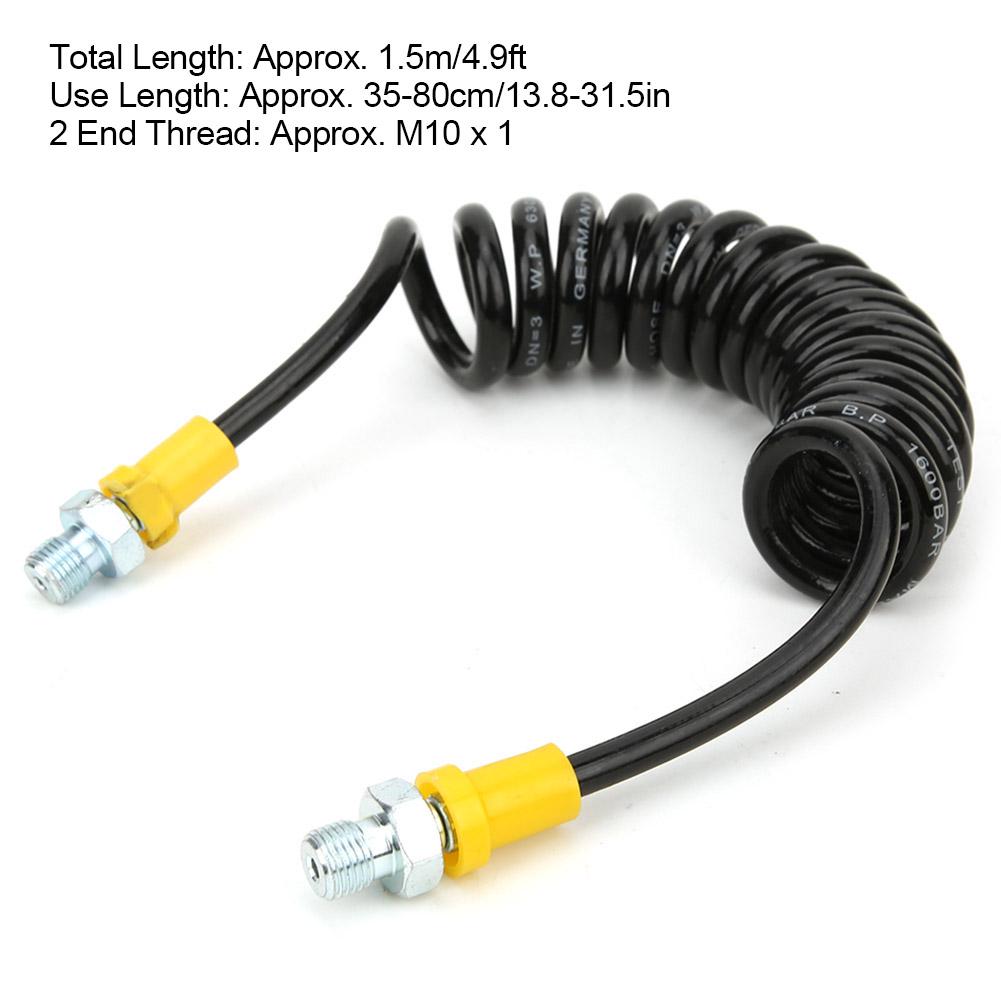 1.5m Flexible Spiral Hose Tube 63mpa High Pressure Resistant Fittings for 30mpa Air Compressor Pump